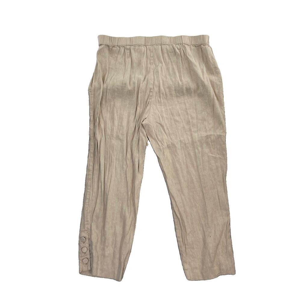 J Jill Women Linen Pants Extra Large 25 Inseam XL 47-2